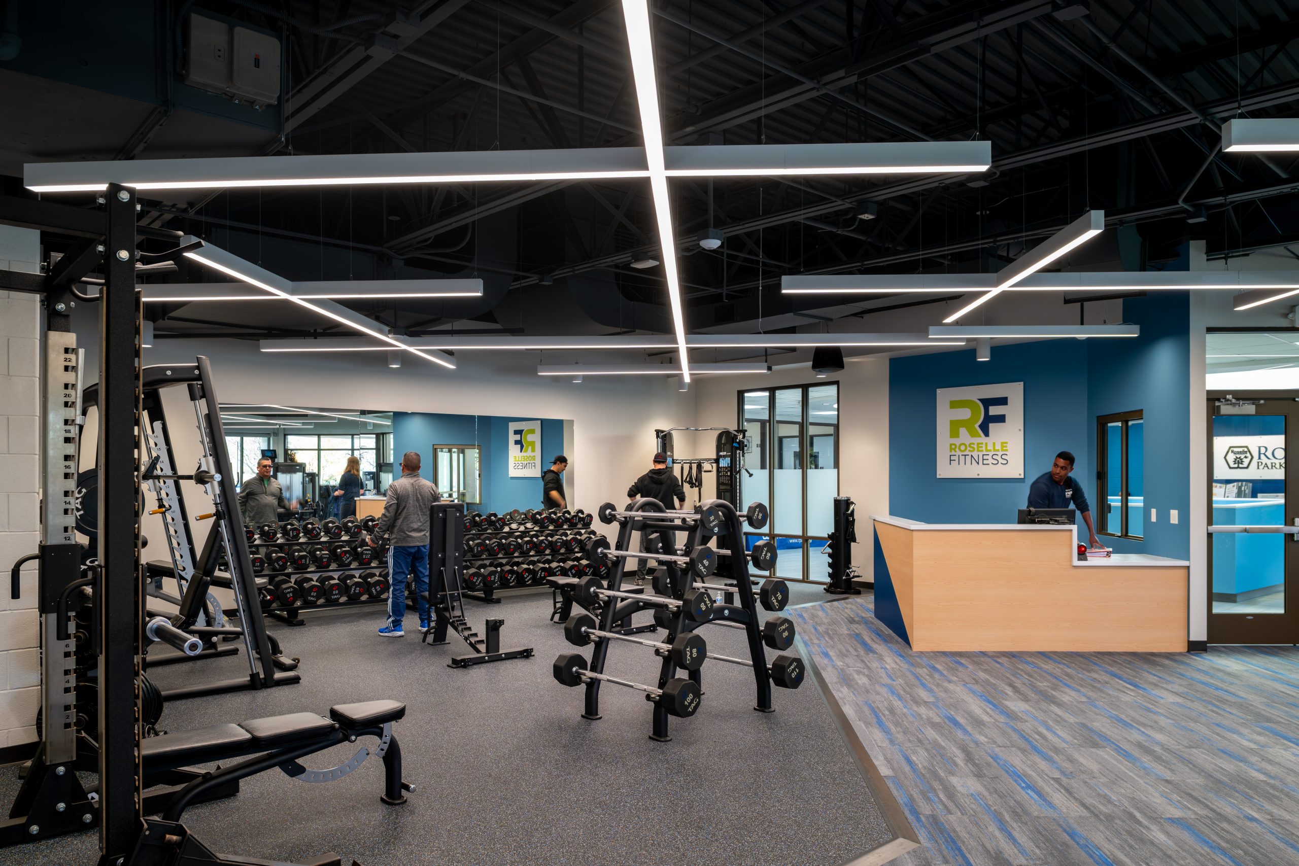 Clauss Fitness Center Desk & Weights